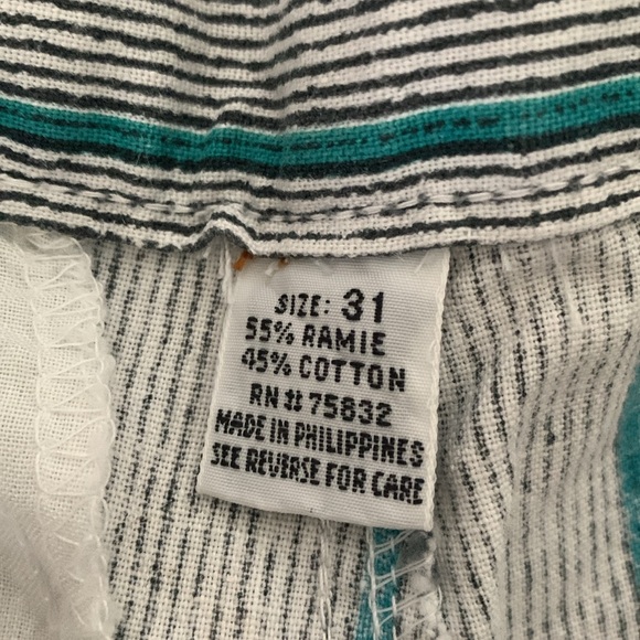 NWT VTG 90s shorts striped beach surf Zack Morris Sears Drummer Boy - Picture 7 of 9